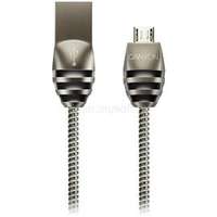 CANYON UM-5 Micro USB 2.0 standard cable, Power & Data output, 5V 2A, OD 3.5mm, metallic Jacket, 1m, gun color, 0.04kg (CNS-USBM5DG)