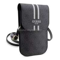 CG MOBILE GUESS PU QUILTED 4G METAL LOGO kézitáska álló (univerzális, bőr hatású, vállpánt) FEKETE (GUWBZPSQSSGK)