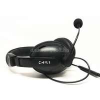 CHILL SZTEREO USB HEADSET, fekete, 2m-es kábel, ki-be kapcsolható mikrofon (CH001)