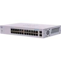 CISCO CBS110-24T-EU Switch 24x1000Mbps + 2x1000Mbps SFP, Fémházas, Rackes (CBS110-24T-EU)