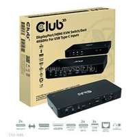 CLUB3D DisplayPort/HDMI KVM Switch/Dock 4K60Hz For USB Type-C kimenet (CSV-1585)