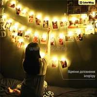 COLORWAY LED füzér fotócsipeszes fényképtartó fényfüzér 40 LED / 4,2M (CW-LCP-40L42B) (CW-LCP-40L42B)