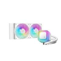 DEEPCOOL LE240 WH V2 CPU vízhűtés (max 31,6dB; max. 128,93 m3/h; 2x12cm, A-RGB LED, fehér) (DEEPCOOL_LE240_WH_V2)