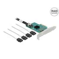 DELOCK 89051 4xSATA 6Gb/s RAID/HyperDuo low profile PCI Express kártya (DL89051)
