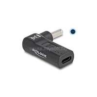 DELOCK Laptop töltőkábel adapter USB Type-C anya - HP 4,5 x 3,0 mm apa 90 fokban hajlított (DL60004)
