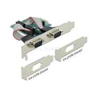 DELOCK PCI-E Bővítőkártya 2x Soros RS-232 port (DL90007)