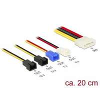 DELOCK Tápkábel 4 tűs apa Molex csatlakozó > 4 x 2 tűs ventilátor csatlakozó (12 V / 7 V / 5 V) 20 c (DL85516)