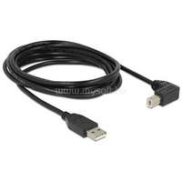 DELOCK USB2.0 kábel USB A dugó - USB B 90 dugó csatlakozókkal, 3m (DL83529)
