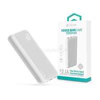 DEVIA ST125643 Kintone Series Lite 5 2xUSB/Type-C/microUSB 10.000 mAh fehér power bank (ST125643)