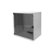 DIGITUS 19" 595x540x400 12U lapraszerelt üvegajtós szürke fali rack szekrény (DIGITUS_DN-19_12-U-S-1)