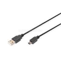 DIGITUS High Speed 2.0 mini USB B - USB type A kábel 1m (DIGITUS_AK-300130-010-S)