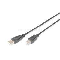 DIGITUS High Speed 2.0 USB type-B - USB type A CU árnyékolt fekete kábel 3m (DIGITUS_DB-300105-030-S)