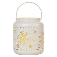 EMOS DCLV11 fém fehér 14 cm 3x AAA beltéri vintage lámpa hópelyhekkel LED dekoráció (EMOS_DCLV11)