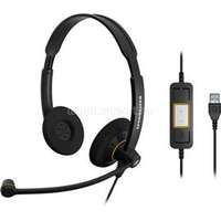EPOS SENNHEISER SC 60 USB ML Vezetékes Fejhallgató Fekete, 1000551 (EPOS_1000551)