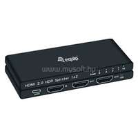 EQUIP HDMI Video-Splitter - 332716 (2 port, HDMI2.0, 3D, 4K/60Hz, HDR/HDCP Ready, fekete) (EQUIP_332716)