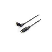 EQUIP Kábel - 119362 (HDMI2.0 kábel apa/apa, 4K/60Hz, aranyozott, forgatható csatlakozók, fekete, 2m) (EQUIP_119362)