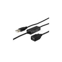 EQUIP Kábel - 133310 (Aktív, USB2.0, A-A hosszabbítókábel, apa/anya, duplán árnyékolt, 10m) (EQUIP_133310)