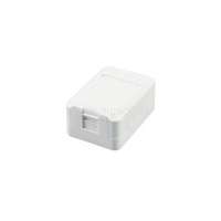 EQUIP Keystone Fali doboz - 125121 (1 port, Cat5e/Cat6/Cat6A, árnyékolatlan, porvédő, fehér) (EQUIP_125121)