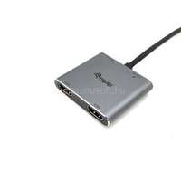 EQUIP Notebook Dokkoló - 133484 (Bemenet: USB-C, Kimenet: USB-C PD:100W/2x HDMI/VGA/USB3.0) (EQUIP_133484)