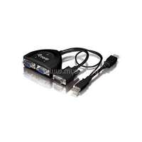 EQUIP VGA Video-Splitter - 332521 (2 port, VGA+USB Audio, 450Mhz, fekete) (EQUIP_332521)