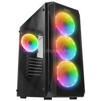 EVEREST X-RACER RGB fekete (táp nélküli) ablakos ATX ház (EVEREST_42432)