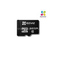 EZVIZ 64GB MicroSD kártya az biztonsági kamerákhoz, C10 class,Max read speed 90MB/s; Max write speed 50MB/s (CS-CMT-CARDT64G-D)