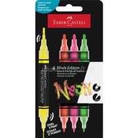 FABER-CASTELL Black Edition Shake&Paint Neon 4 db kétvégű akrilfilctoll készlet (FABER-CASTELL_FC285505)