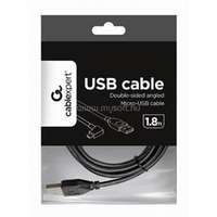 GEMBIRD CC-USB2-AMmDM90-6 Double-sided angled Micro-USB to USB 2.0 AM cable 1.8 m black (CC-USB2-AMMDM90-6)