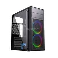 GEMBIRD Fornax M100RGB fekete (táp nélküli) ablakos ATX ház (CCC-FC-M100RGB)