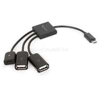 GEMBIRD UHB-OTG-02 cable Micro USB OTG BM -> 2x USB AF + micro BF 0.15m (UHB-OTG-02)