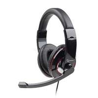GEMBIRD USB sztereó headset, fényes fekete (MHS-U-001)
