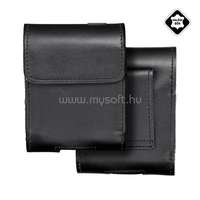 GIGAPACK Samsung Z Flip5 5G / Z Flip4 5G / Huawei P50 Pocket GIGAPACK Tok fekvő, valódi bőr övre fűzhető, mágneses, FEKETE (GP-148233)