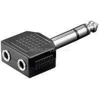 GOOBAY Fejhallgató-adapter, AUX-csatlakozó 6,35 mm-től 2x3,5 mm-ig (GOOBAY_11103)