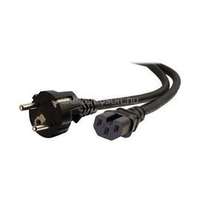 GOOBAY villásdugó CEE 7/7 -> C15 M/F tápkábel 2m fekete 120 C°-ig (GOOBAY_93277)