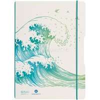 HERLITZ GREENline Hullám my.book flex A4 40 kockás + 40 vonalas lapos füzet (HERLITZ_50033645)