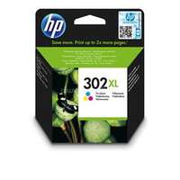 HP 302XL Eredeti háromszínű nagy kapacitású tintapatron (300 oldal) (F6U67AE)