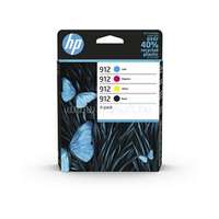 HP 912 Eredeti fekete/cián/bíbor/sárga multipakk tintapatronok (1x300 oldal/3x315 oldal) (6ZC74AE)