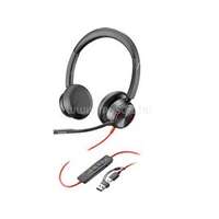 HP Poly Blackwire 8225 Stereo Microsoft Teams Certified USB-C Headset +USB-C/A Adapter (8X225AA)