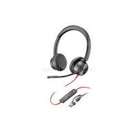 HP Poly Blackwire 8225 Stereo USB-C vezetékes headset +USB-C/A adapter (8X223AA)