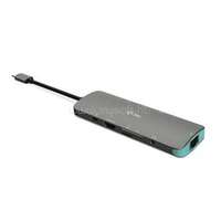 I-TEC USB-C Metal Nano Dock 4K HDMI + Power Delivery 100 W dokkoló állomás (szürke) (C31NANODOCKLANPD)
