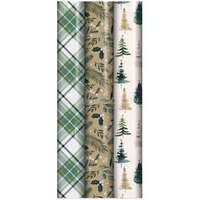 IRIS Karácsonyi tekercses csomagolópapír, fenyőfa-erdei, többféle mintával, vegyesen 400x70cm (IRIS_X-35239-GWC)