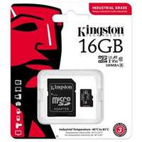 KINGSTON 16GB SD micro Industrial (SDHC Class 10 A1) (SDCIT2/16GB) memória kártya + adapter (SDCIT2/16GB)