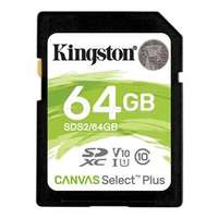 KINGSTON Canvas Select Plus SDXC 64GB Class 10, UHS-I, U1 V10 memóriakártya (SDS2/64GB)