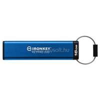 KINGSTON IronKey Keypad 200 USB 3.2 16GB pendrive (kék) (IKKP200/16GB)