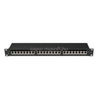 LANBERG Patch panel 24 port 1U cat.6A FTP (fekete) (PPSA-1024-B)
