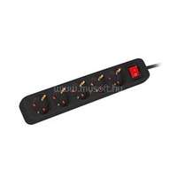 LANBERG Power strip 5x Shuko 3m Circuit breaker black (PS1-05F-0300-BK)