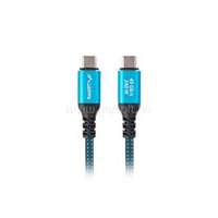 LANBERG USB-C (M/M) 4.0 kábel 2 m, 240W 8K 60 Hz, fekete-kék (CA-CMCM-45CU-0020-BK)