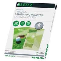 LEITZ Meleglamináló fólia, 80 mikron, A5, fényes, UDT technológiával, "iLam" (LEITZ_74920000)