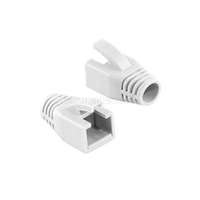 LOGILINK RJ45 feszültségmentesítő védőburkolat, 8 mm, fehér, 50 db (LOGILINK_MP0035W)