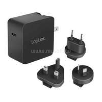 LOGILINK USB utazási töltő, GaN, 1 port, USB-CF, 65 W, PD-vel (LOGILINK_PA0302)
